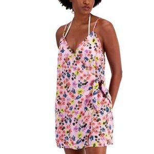 Miken Womens Faux Wrap Dress Cover-up Size small